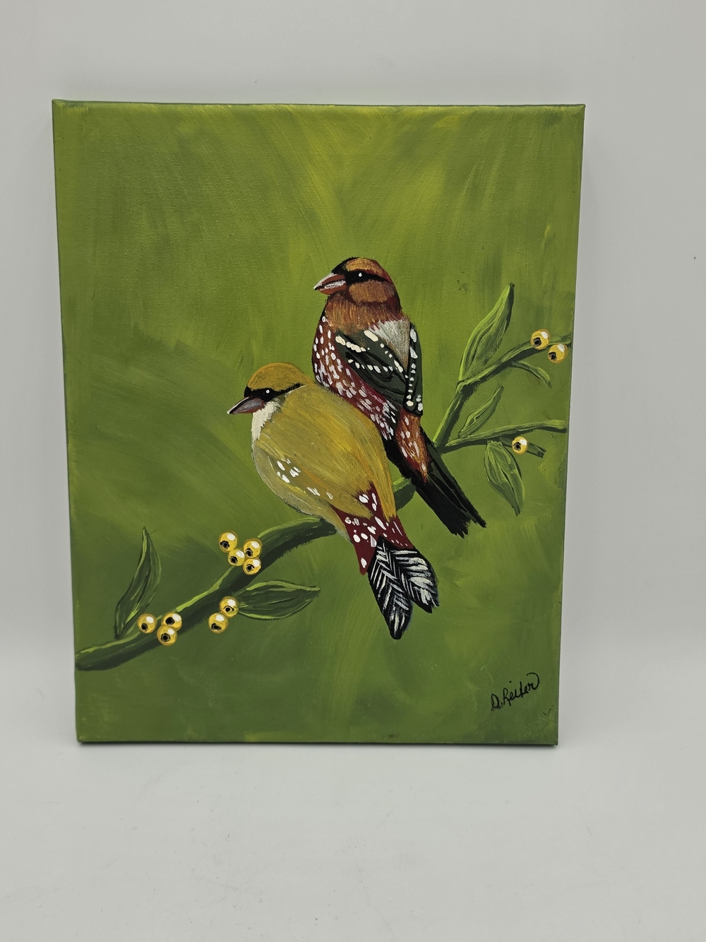 Hand‑Painted Bird Artwork